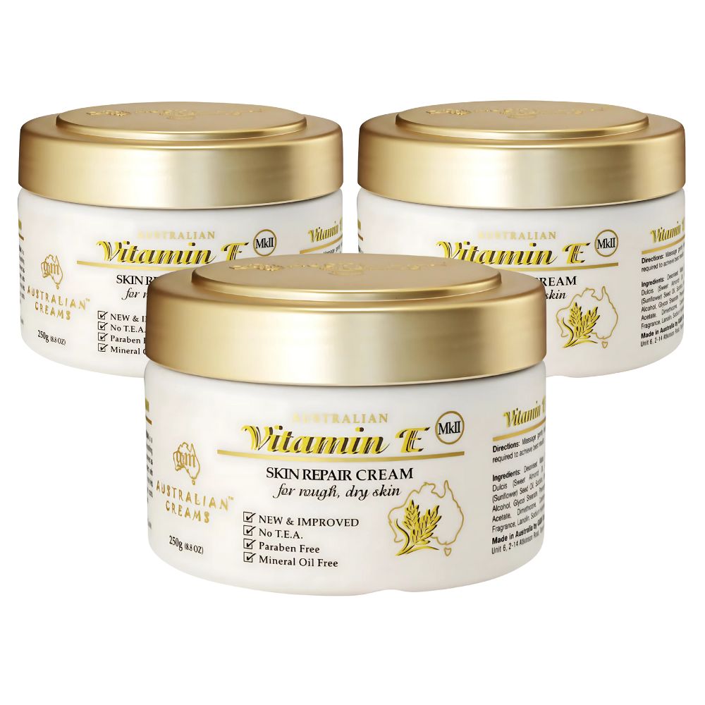 G&M Cosmetics Australian Vitamin E Skin Repair Cream 250g 3 pack