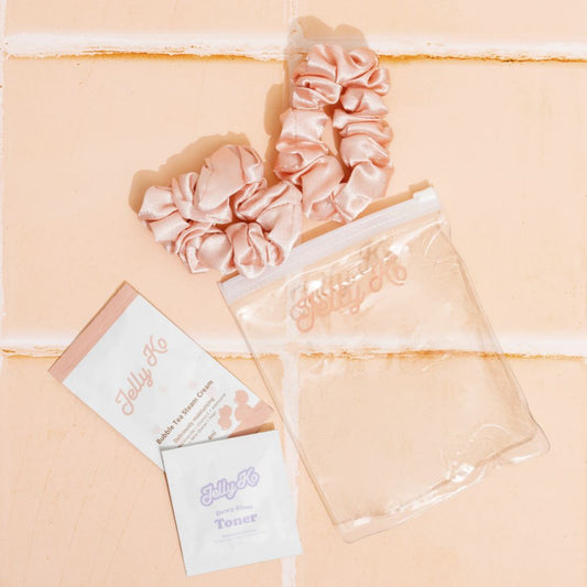 Jelly Ko Cherry On Top Scrunchies Set and Travel Bag 12cm