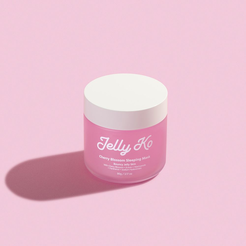 Jelly Ko Cherry Blossom Sleeping Mask - Hydrating Overnight Glow for Silky, Dewy Skin 90g