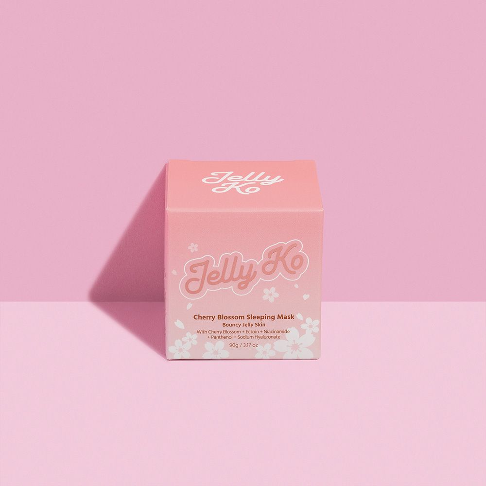 Jelly Ko Cherry Blossom Sleeping Mask - Hydrating Overnight Glow for Silky, Dewy Skin 90g